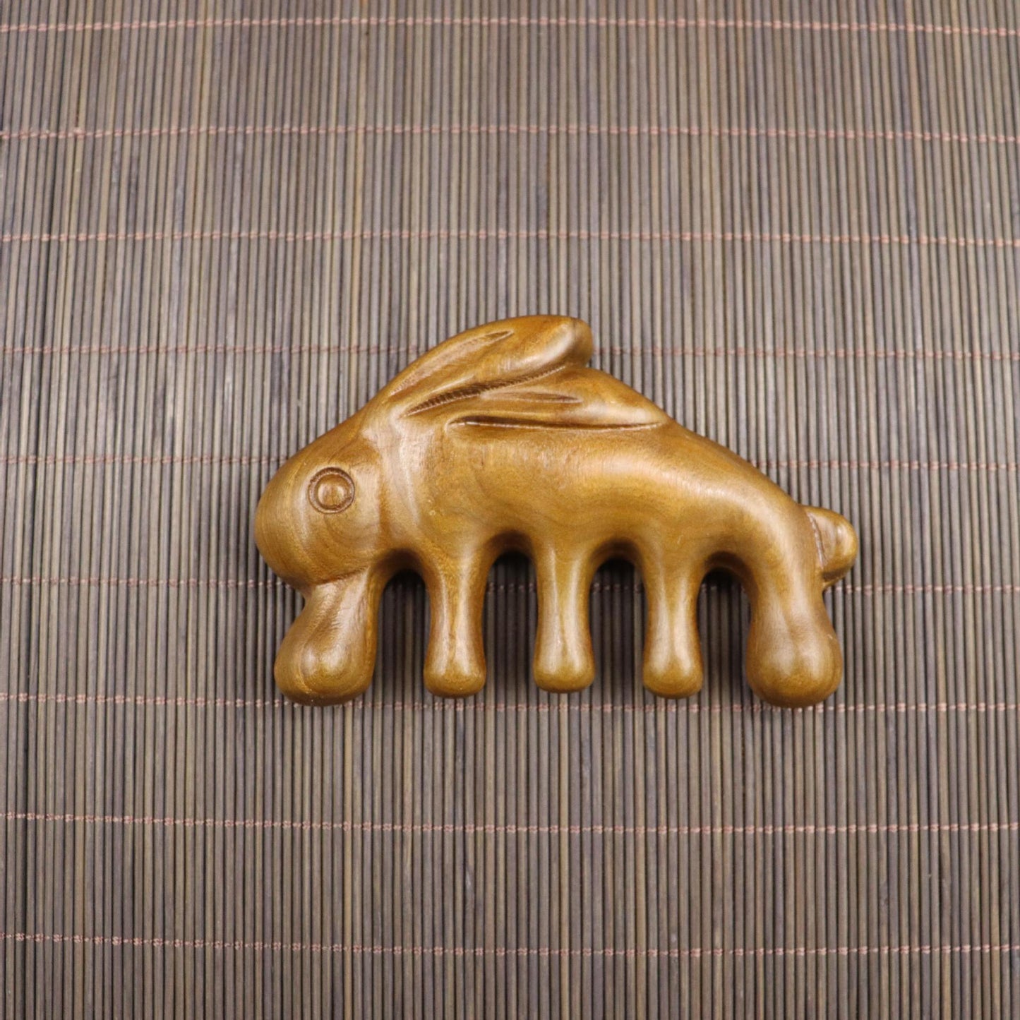 Golden Sandalwood Five-Tooth Comb