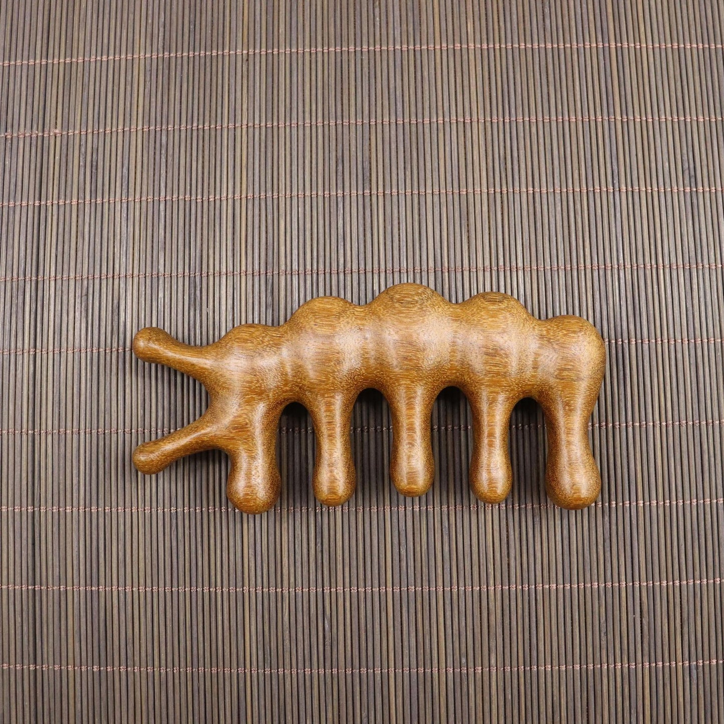 Golden Sandalwood Five-Tooth Comb