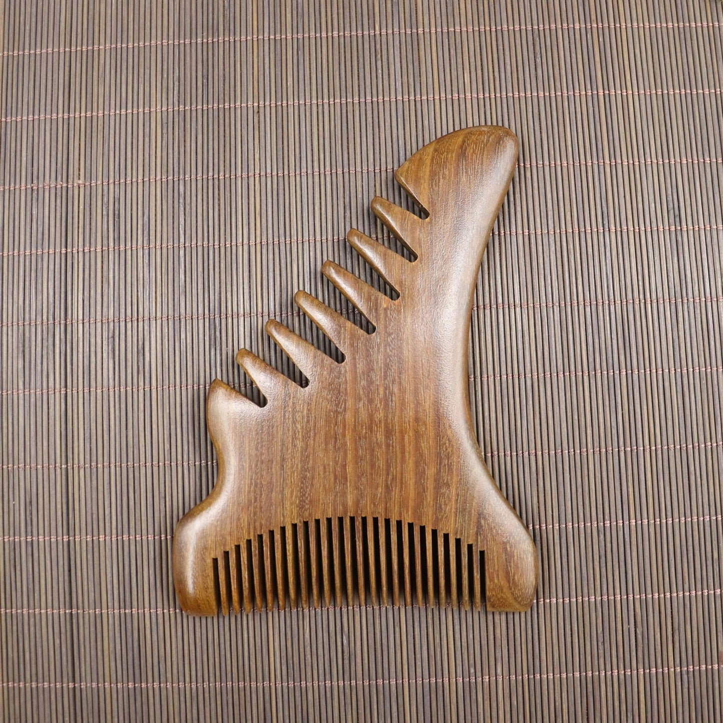 Golden Sandalwood Five-Tooth Comb