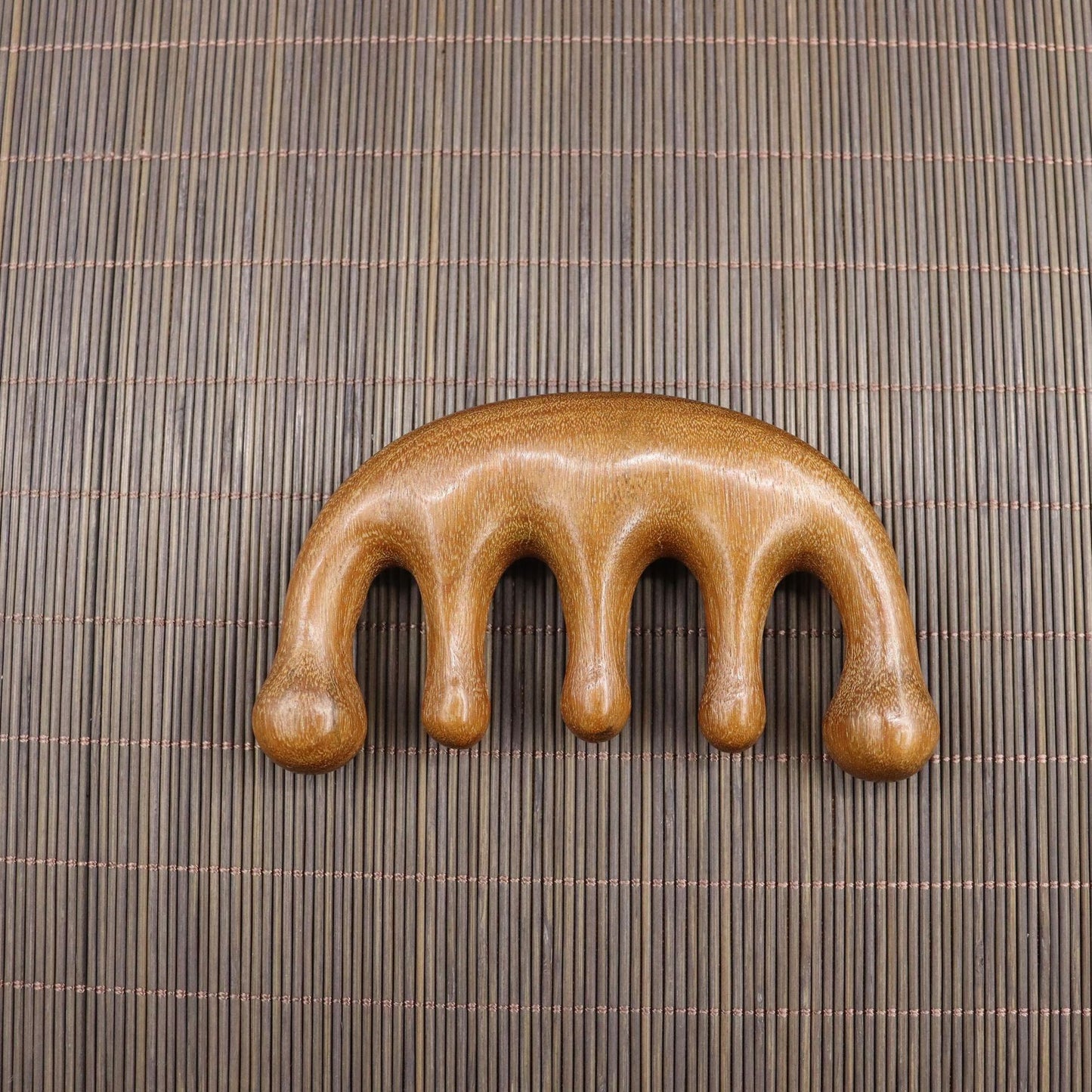 Golden Sandalwood Five-Tooth Comb
