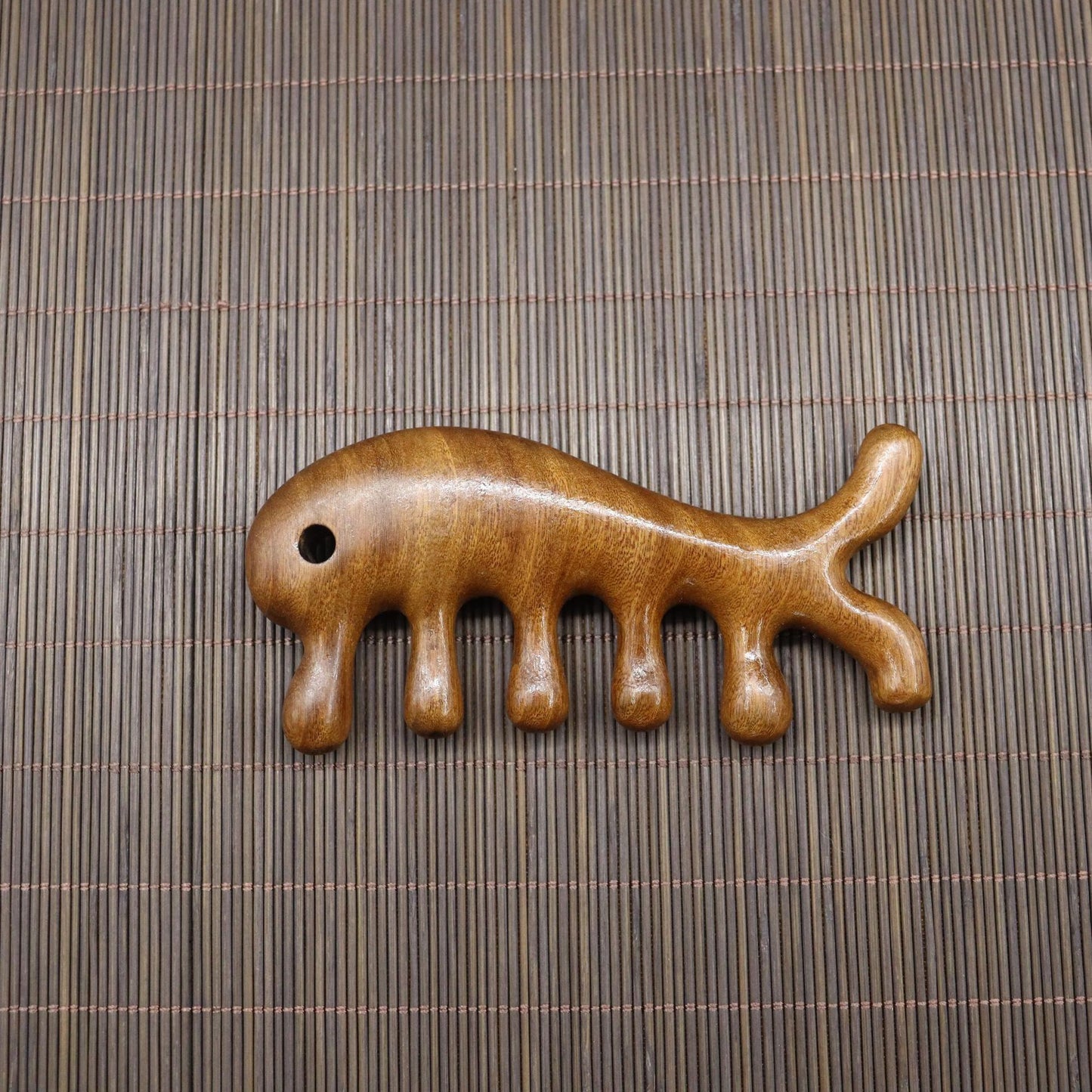 Golden Sandalwood Five-Tooth Comb