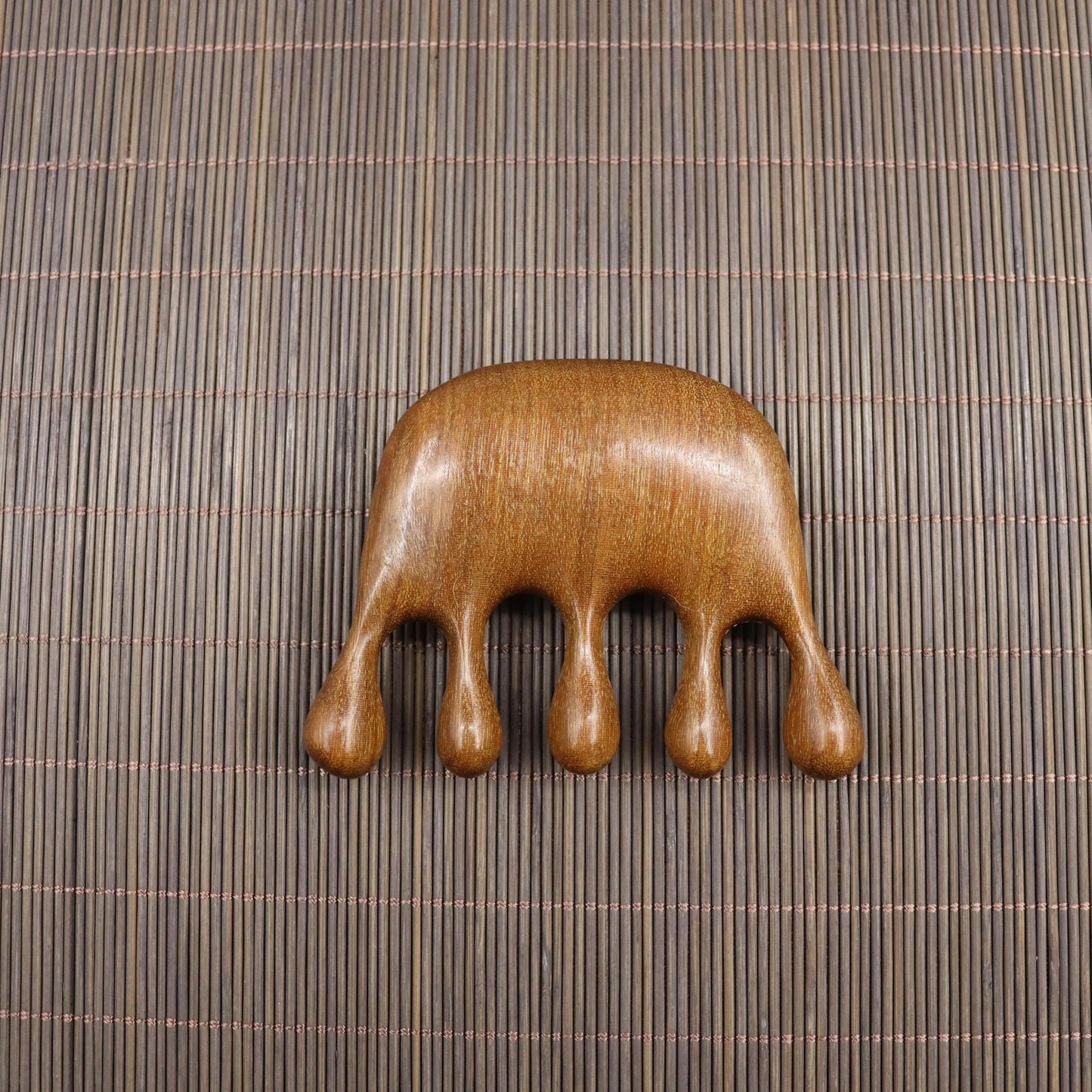 Golden Sandalwood Five-Tooth Comb