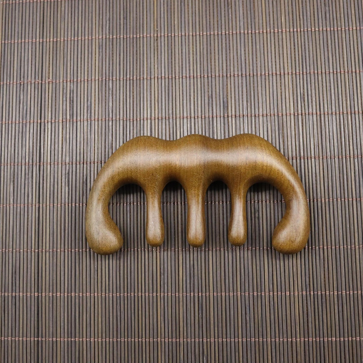 Golden Sandalwood Five-Tooth Comb